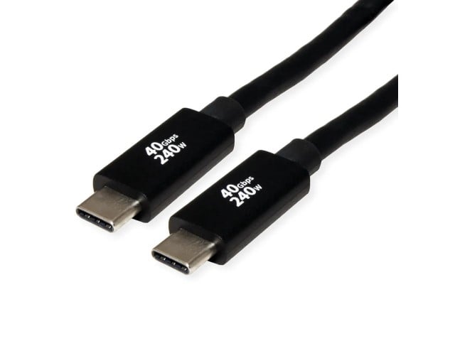 Roline Câble USB-C mâle/mâle - 2m - Noir