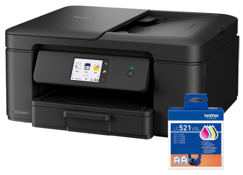 DCP-J1460DW 3 en 1 + Cartouches LC521 4 couleurs