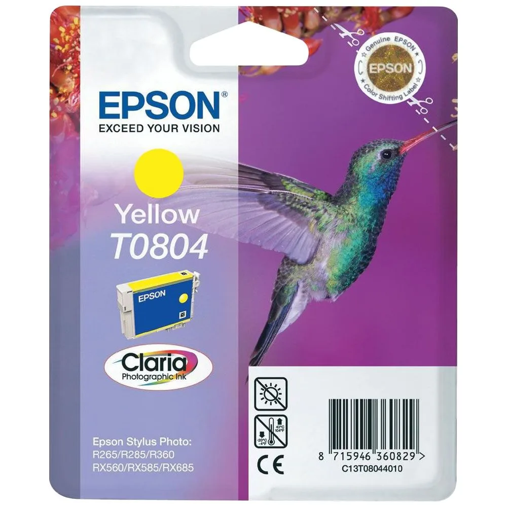 Epson Cartouche Claria T0804 Jaune-Seconde Vie — vue 1