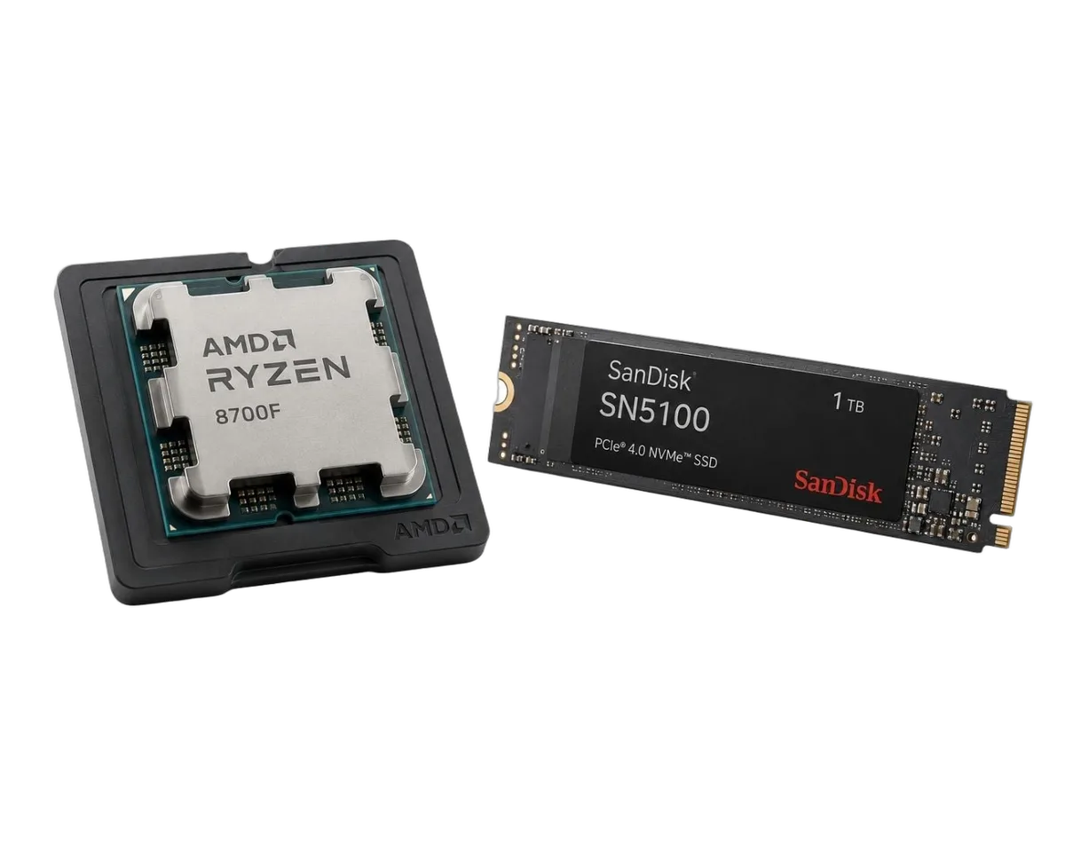 AMD Ryzen 7 8700F + 1TB NVMe Gen4 — vue 1