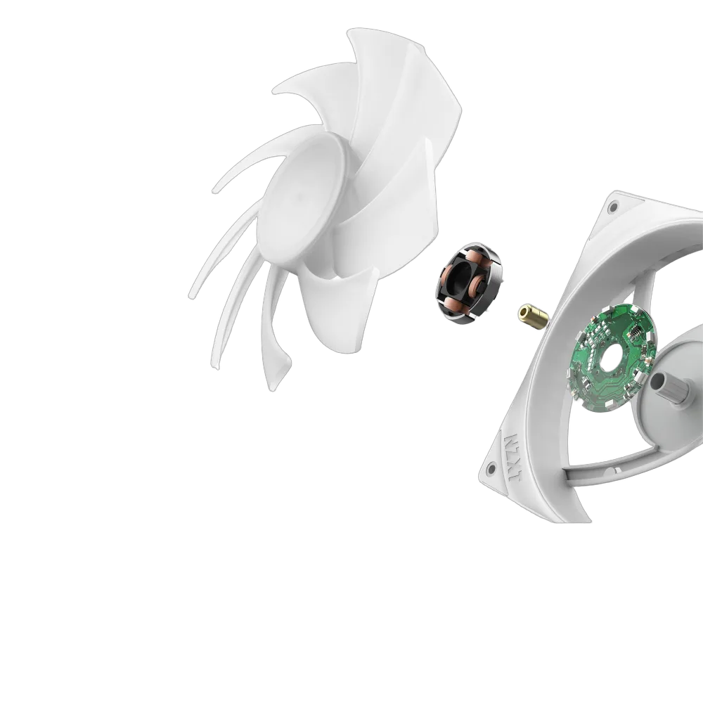 NZXT F420RGB Core Fan (Single Frame) - Blanc — vue 9