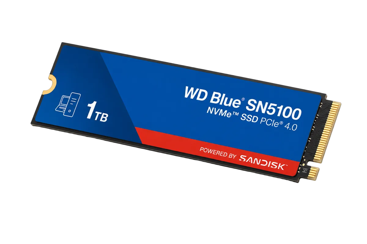 WD SN5100 Blue 1To Gen4 NVMe M.2 OEM — vue 1