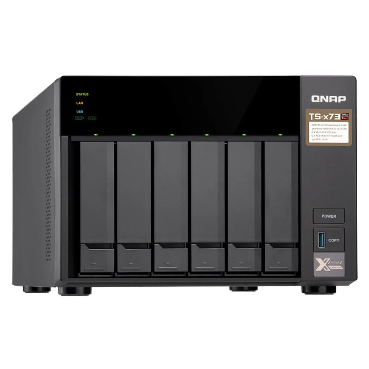 Qnap TS-673-8G - 6 HDD — vue 5