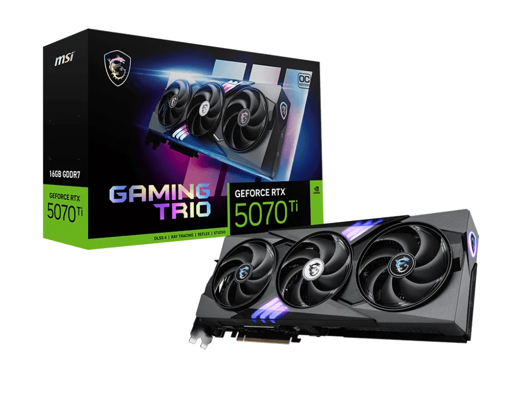 MSI GeForce RTX 5070 Ti 16G GAMING TRIO OC — vue 1