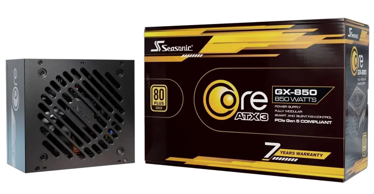 Seasonic ATX 3 850W 80+ Gold - GX-850-V2 — vue 1