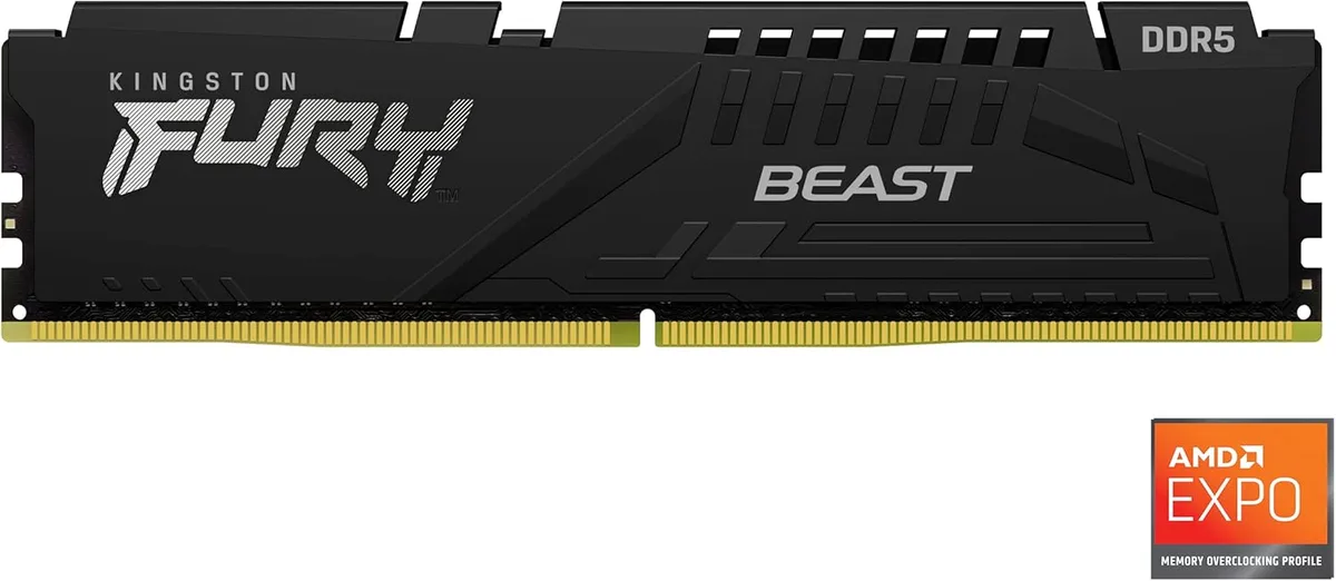 Kingston Fury Beast 32Go (2x16Go) DDR5 6000MHz CL 36 Noir — vue 3