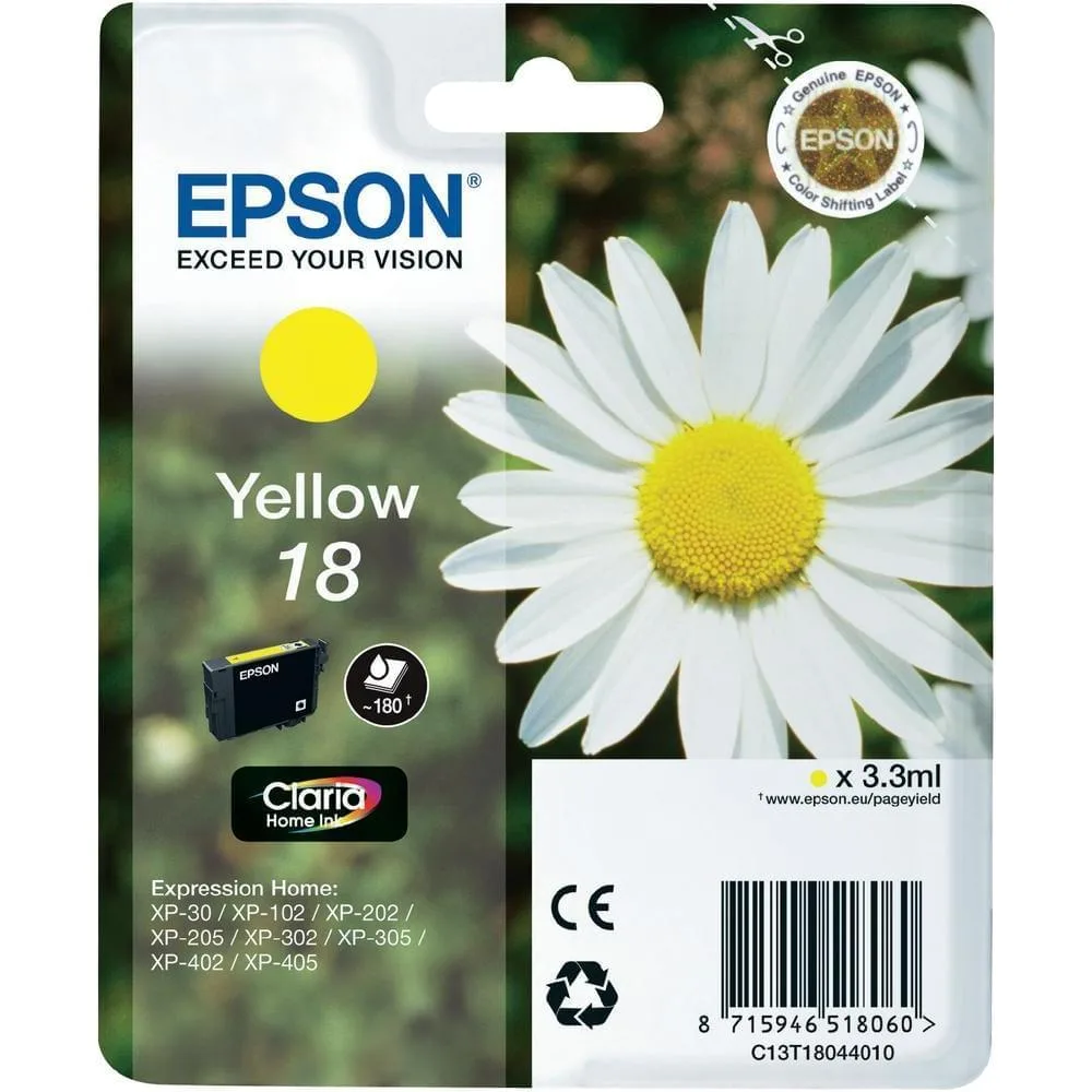 Epson Cartouche T1804 Jaune — vue 1