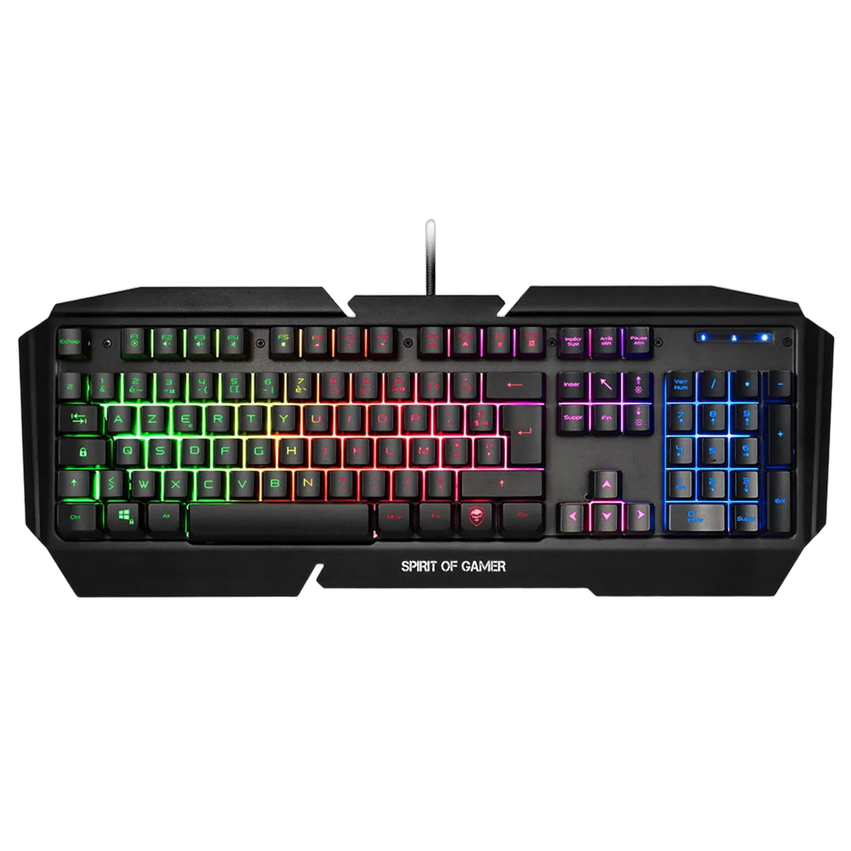 Spirit Of Gamer PRO-K5 - Membrane - Filaire - RGB - Noir — vue 1