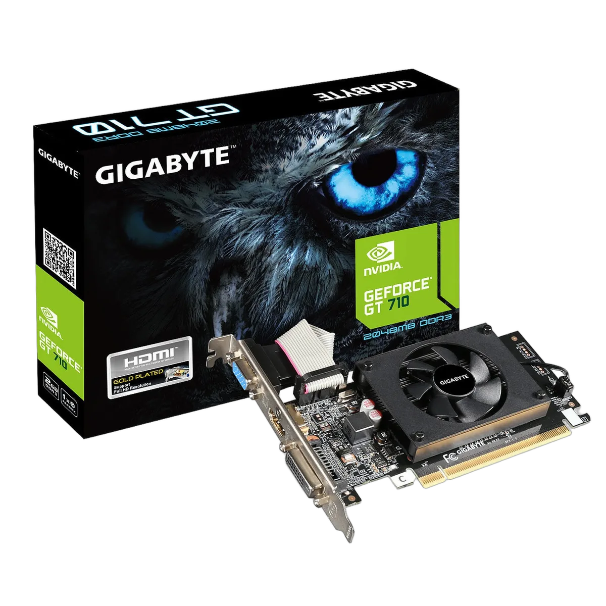 Gigabyte GeForce GT 710 GV-N710D3-2GL — vue 1