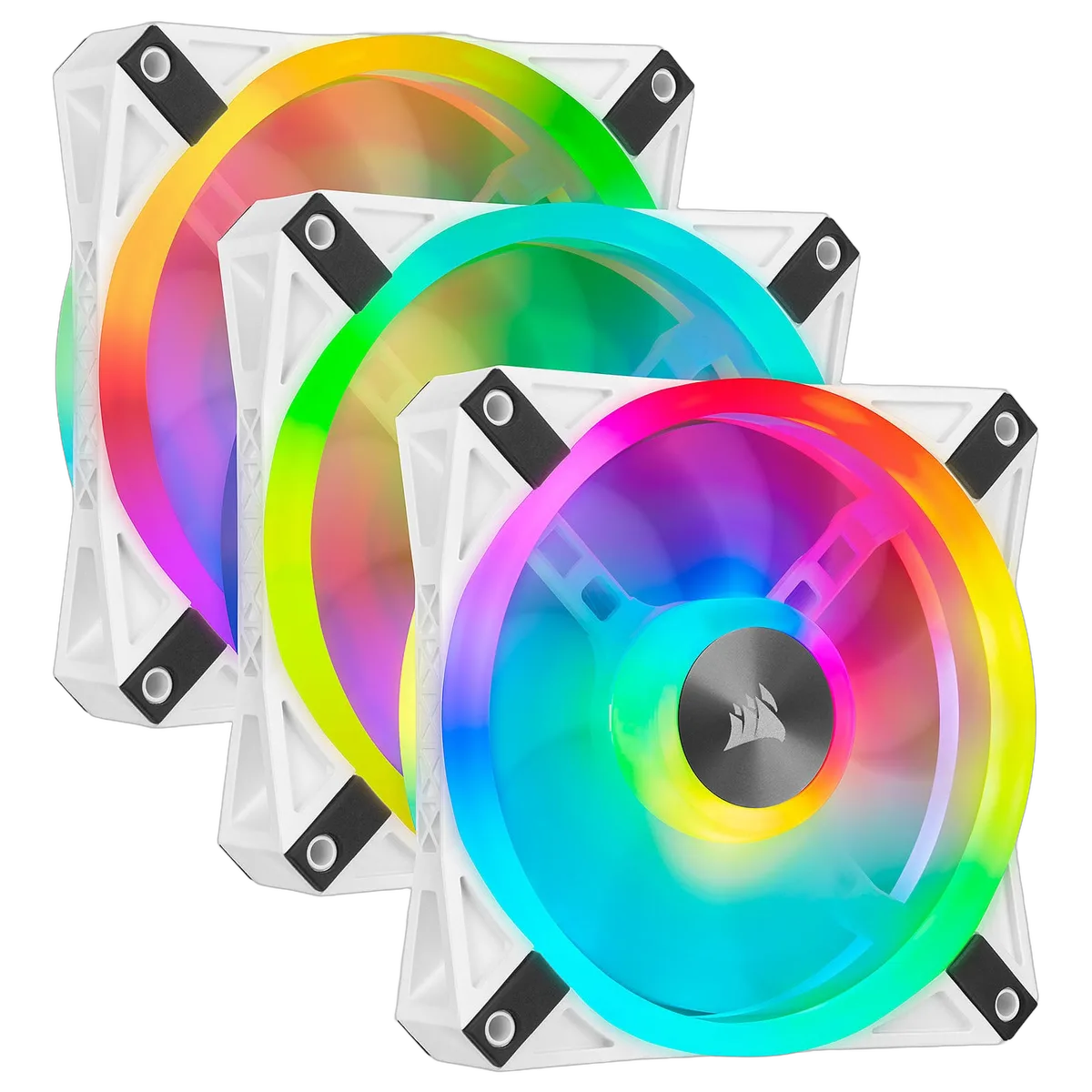 Corsair Kit de trois ventilateurs QL120 RGB Blancs 120mm - CO-9050104-WW — vue 1