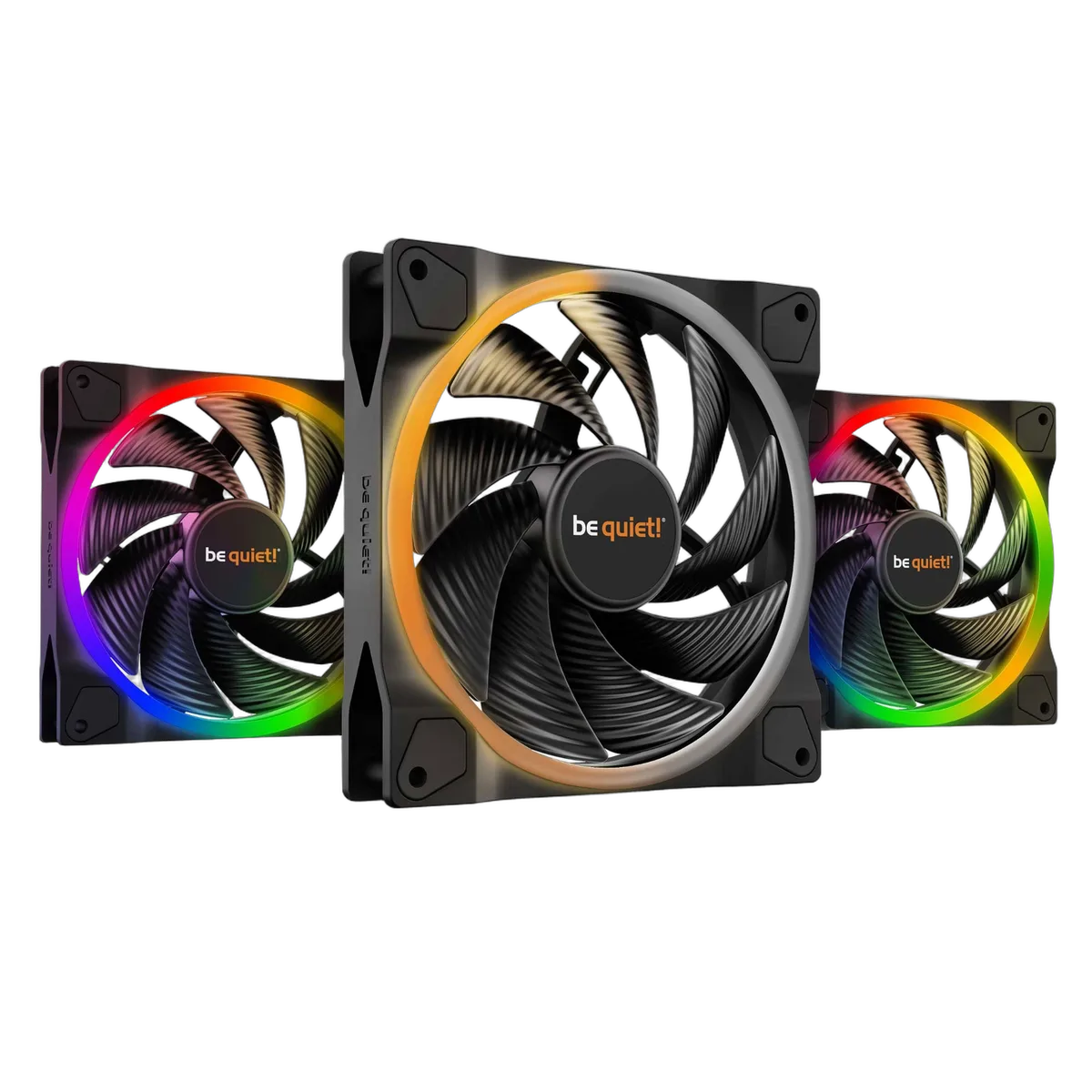 be quiet! Pack de 3 Light Wings 140mm PWM ARGB High Speed — vue 1
