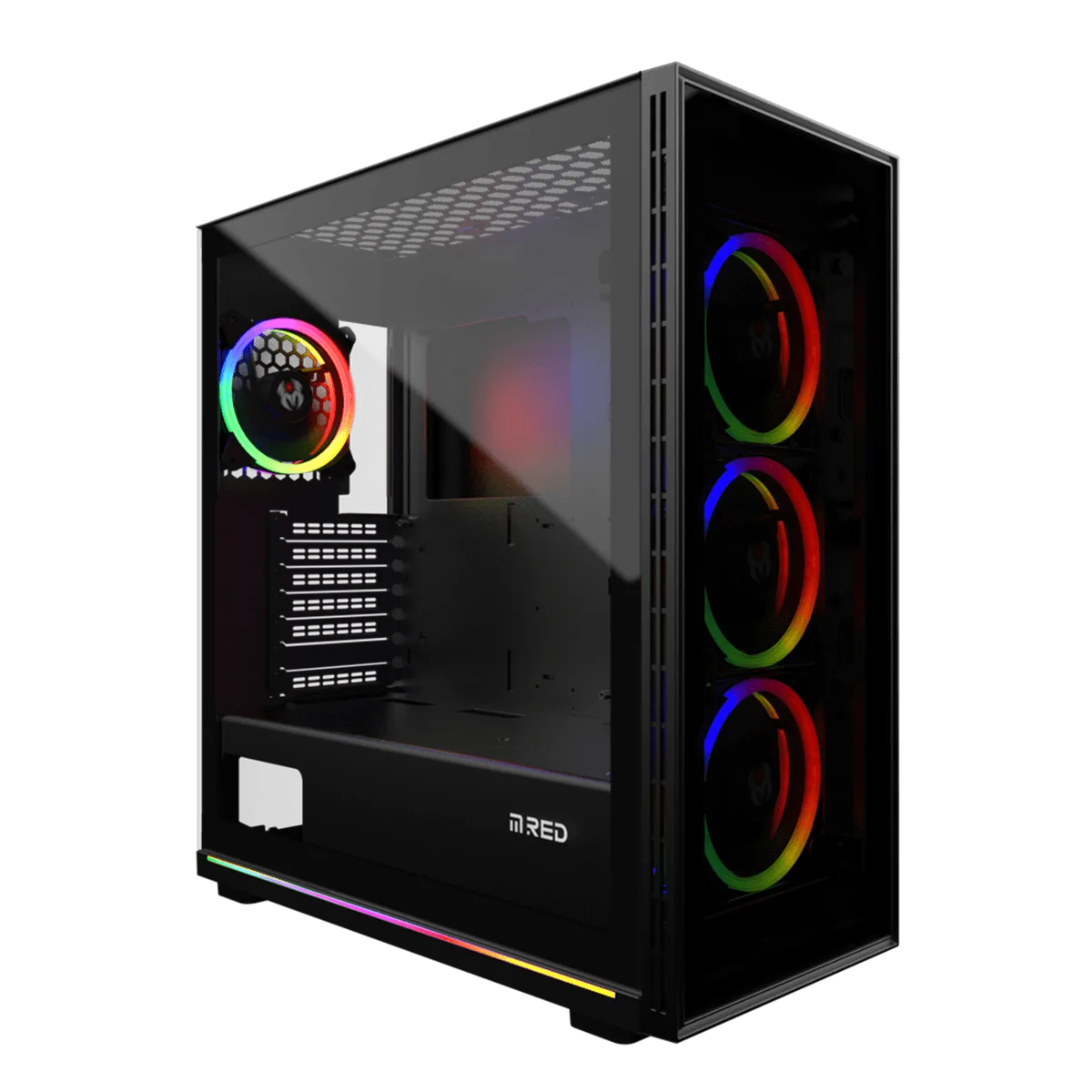 M.RED BLACK DESTROYER Glass-G - ARGB - MT/ATX — vue 1