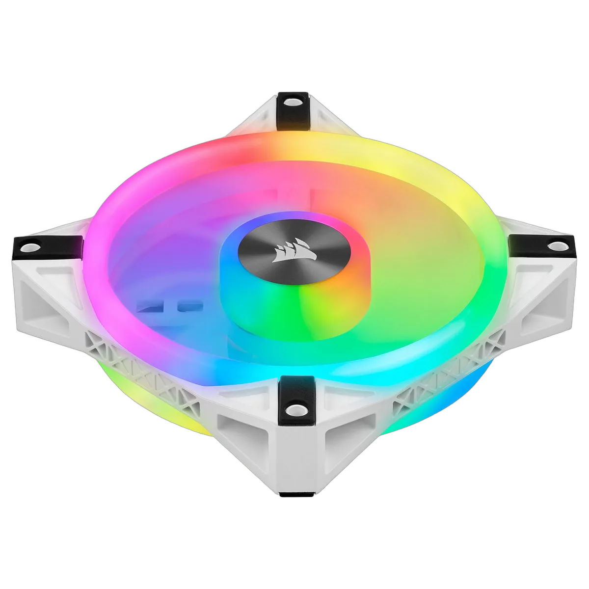 Corsair iCUE QL120 RGB Blanc 120mm - CO-9050103-WW — vue 3
