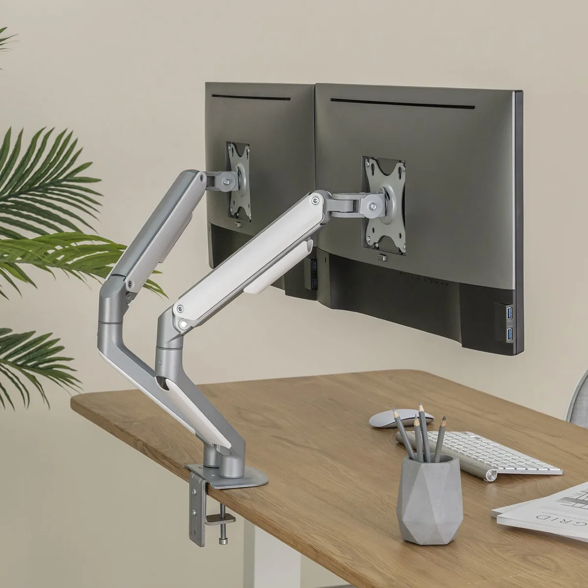 Kimex International Support de bureau Full Motion 2 écrans 17"- 32" VESA Max 100x100 Charge Max 18Kg — vue 7