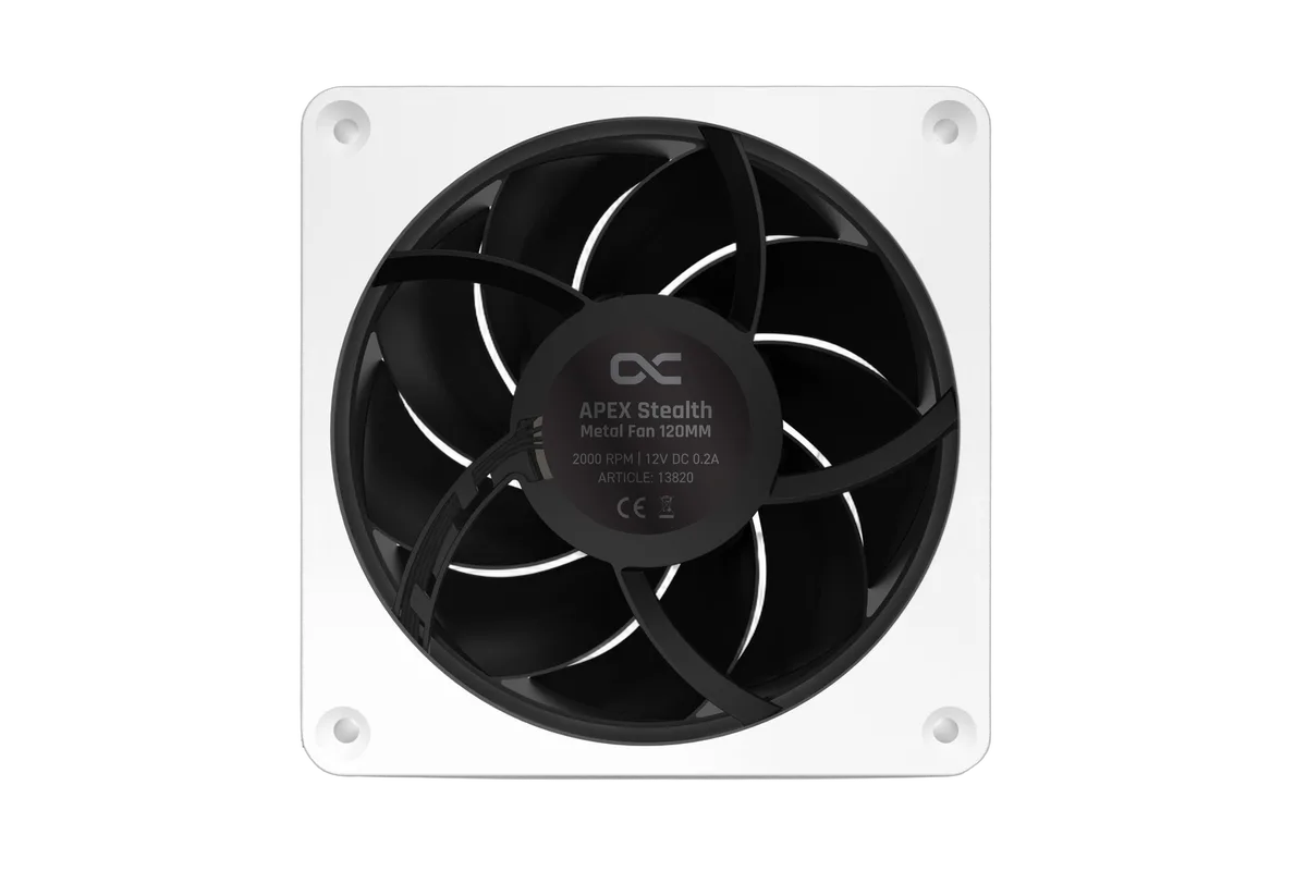 Alphacool Apex Stealth Metal 120mm - 2000rpm Blanc Pack de 3 — vue 2