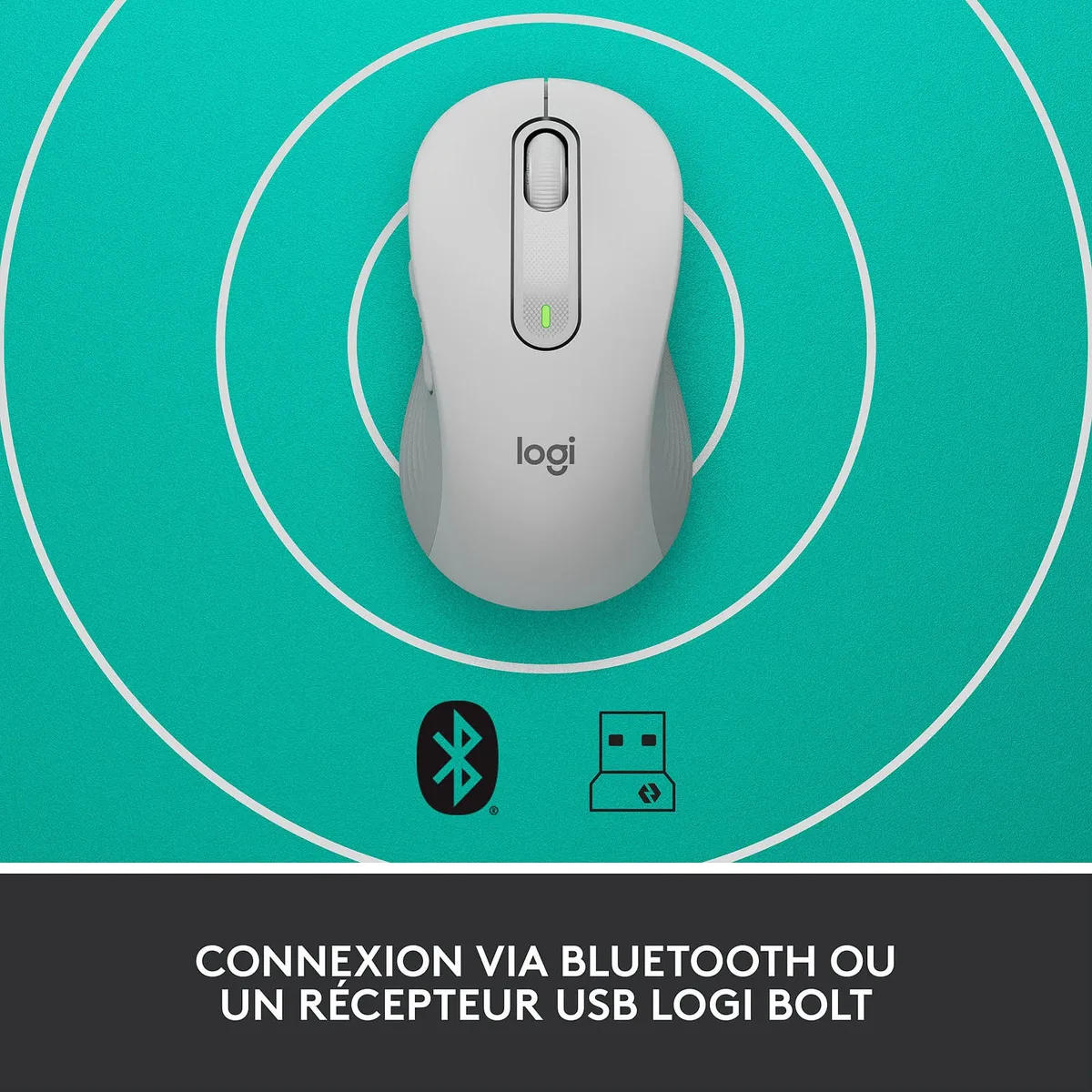 Logitech Signature M650 L - Sans-Fil - Blanc — vue 2