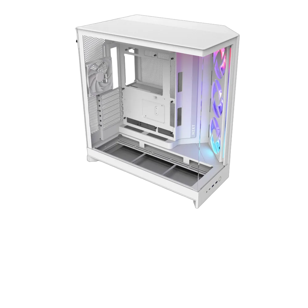 NZXT H9 Flow RGB Blanc - MT/Sans Alim/E-ATX — vue 6