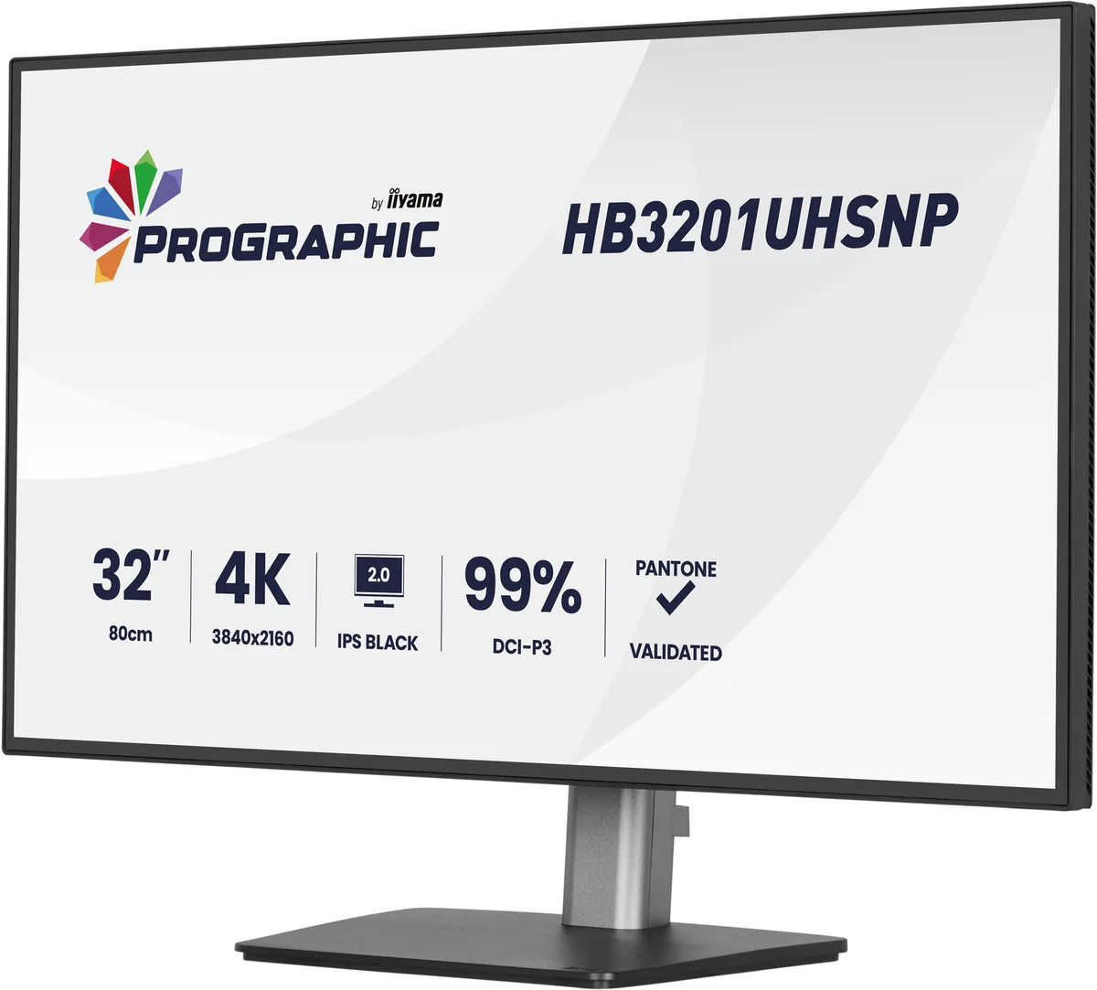 Iiyama ProGraphic - 32" 4K IPS Black 99% DCI P3 USB-C Dock Certifié Pantone — vue 4