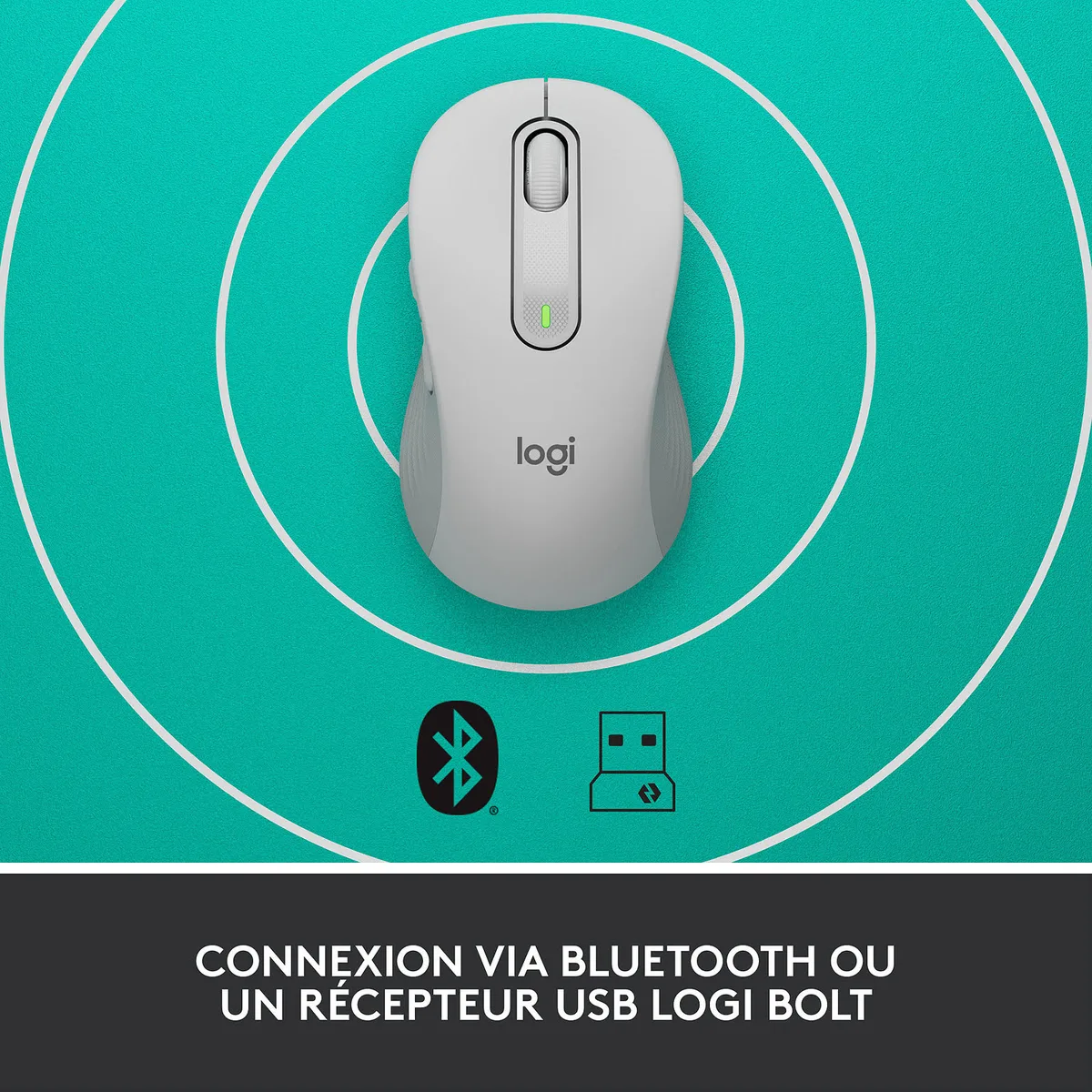 Logitech Signature M650 - Sans-Fil - Blanc — vue 2