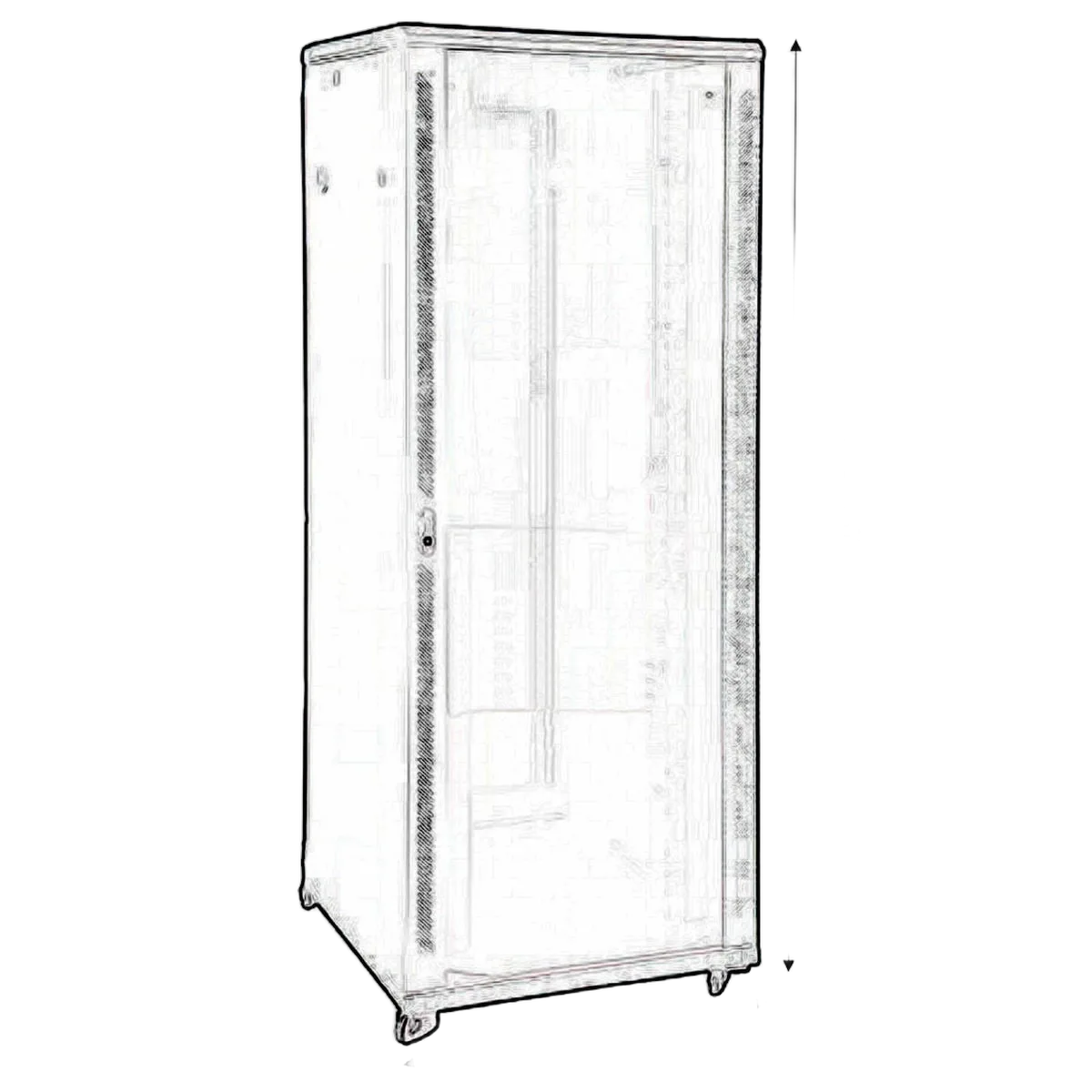 Kimex International Baie de brassage en kit 19"x42Ux600mm Noir — vue 3