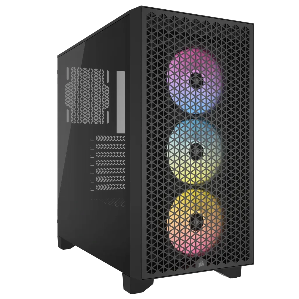 Corsair 3000D Airflow RGB Noir - MT/Sans Alim/ATX — vue 1