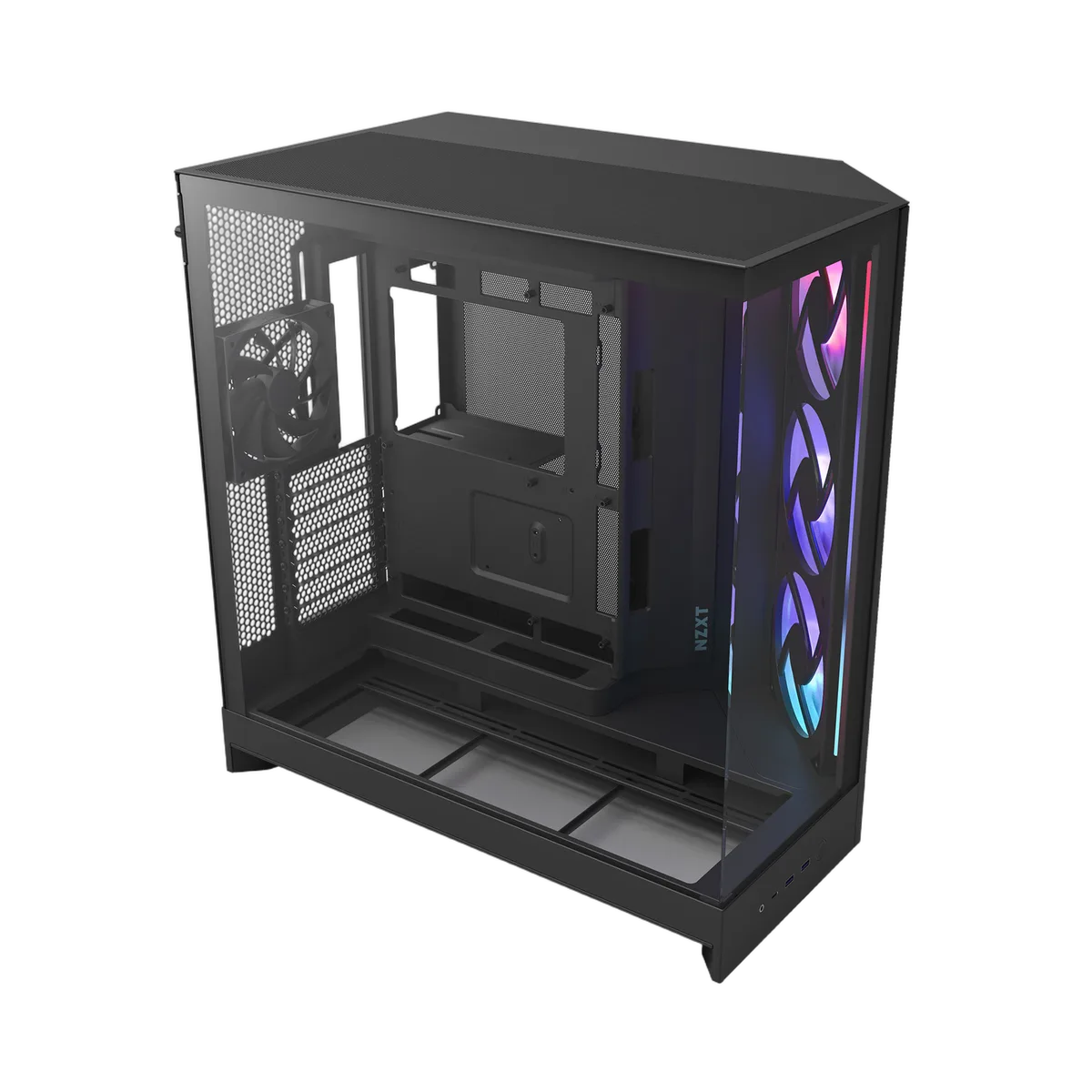 NZXT H9 Flow RGB Noir - MT/Sans Alim/E-ATX — vue 2