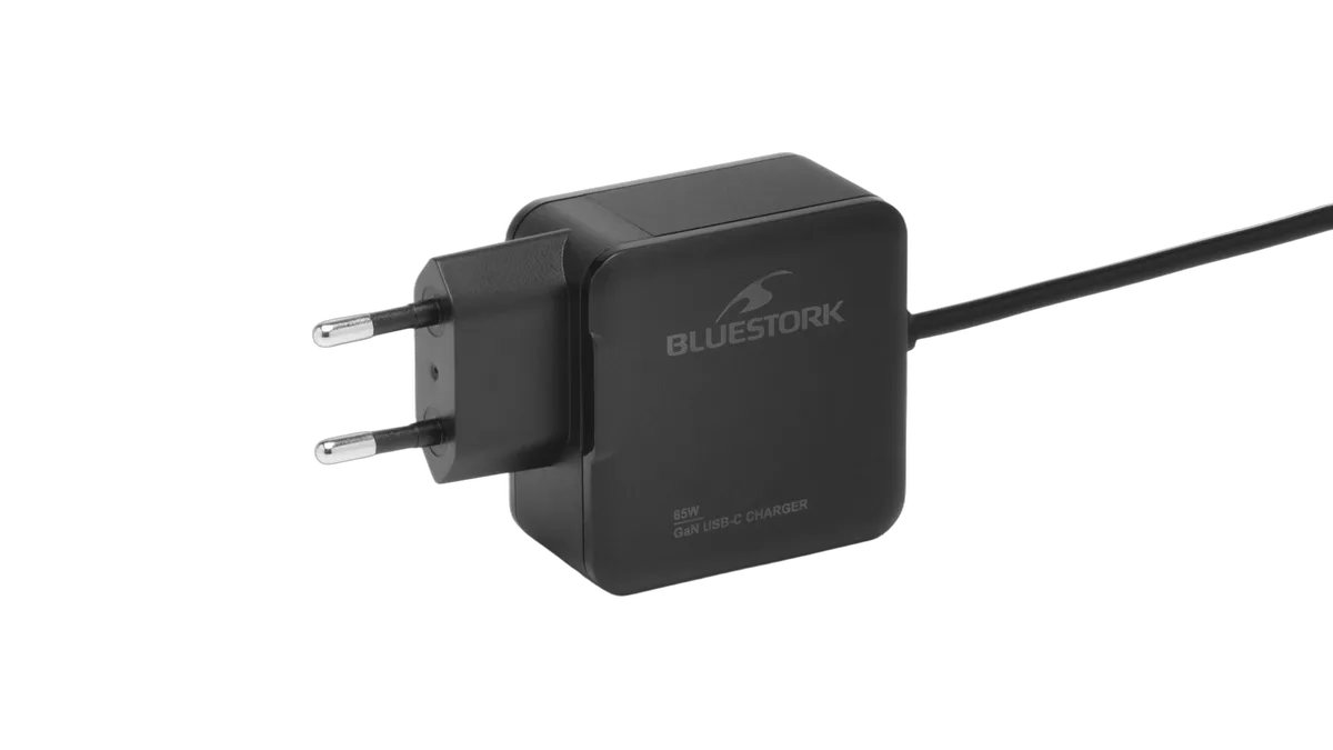 Bluestork Chargeur GaN/Power Delivery USB-C - 65W - 1,5m - Noir — vue 1