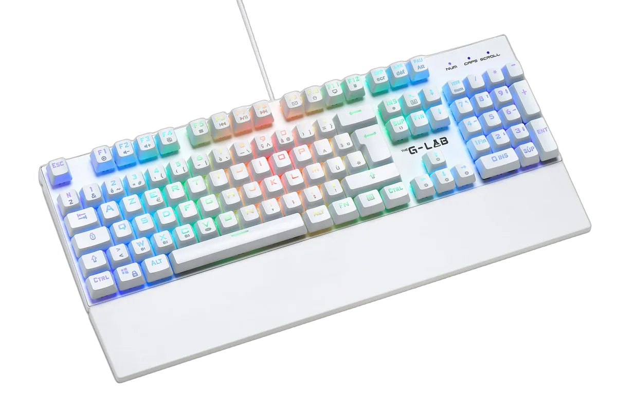 The G-LAB Keyz Rubidium - Mécanique - Filaire - RGB - Blanc — vue 2