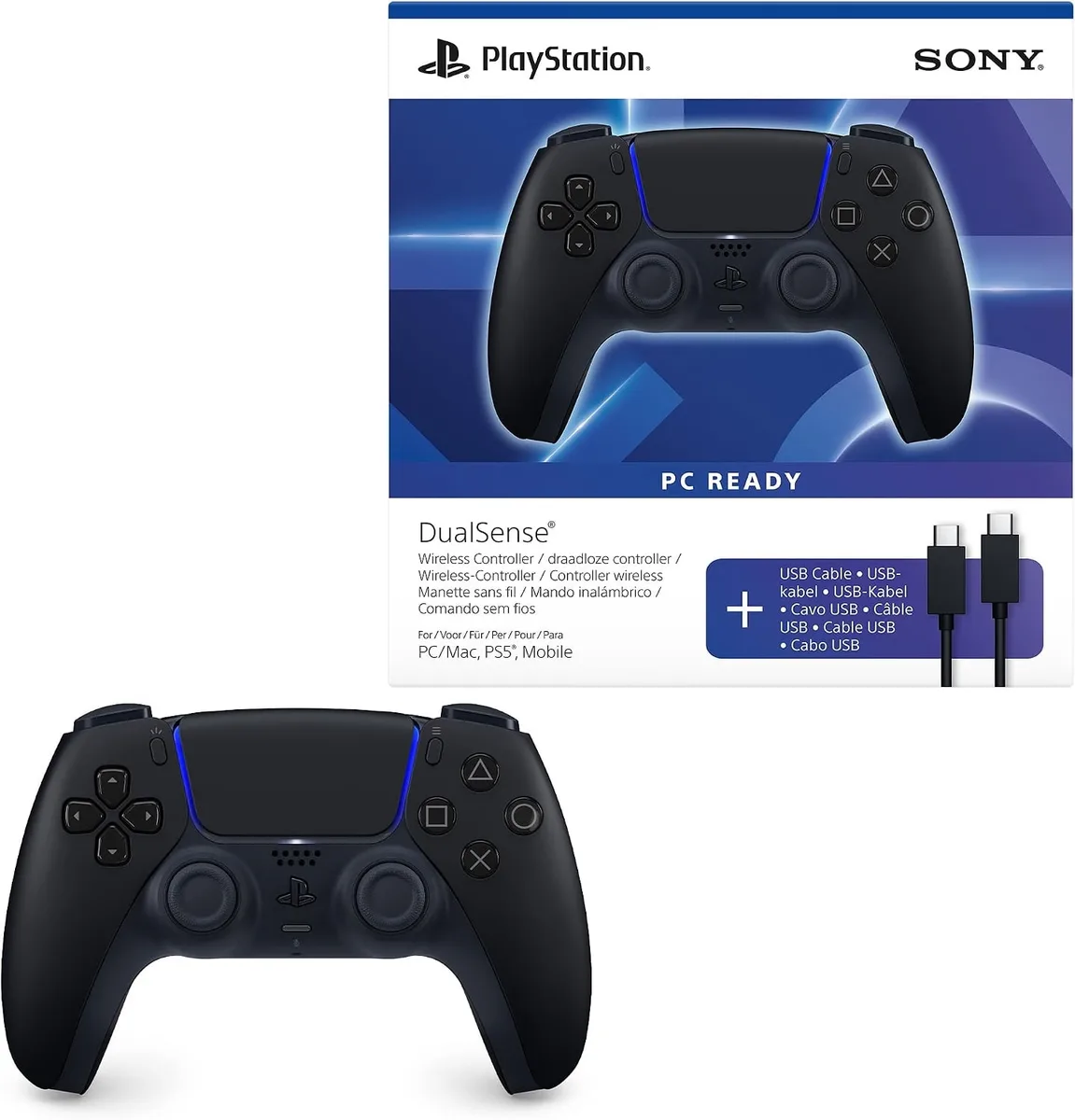 Sony Manette DualSense Midnight Black - PC/PS5/Mac/Mobile — vue 1