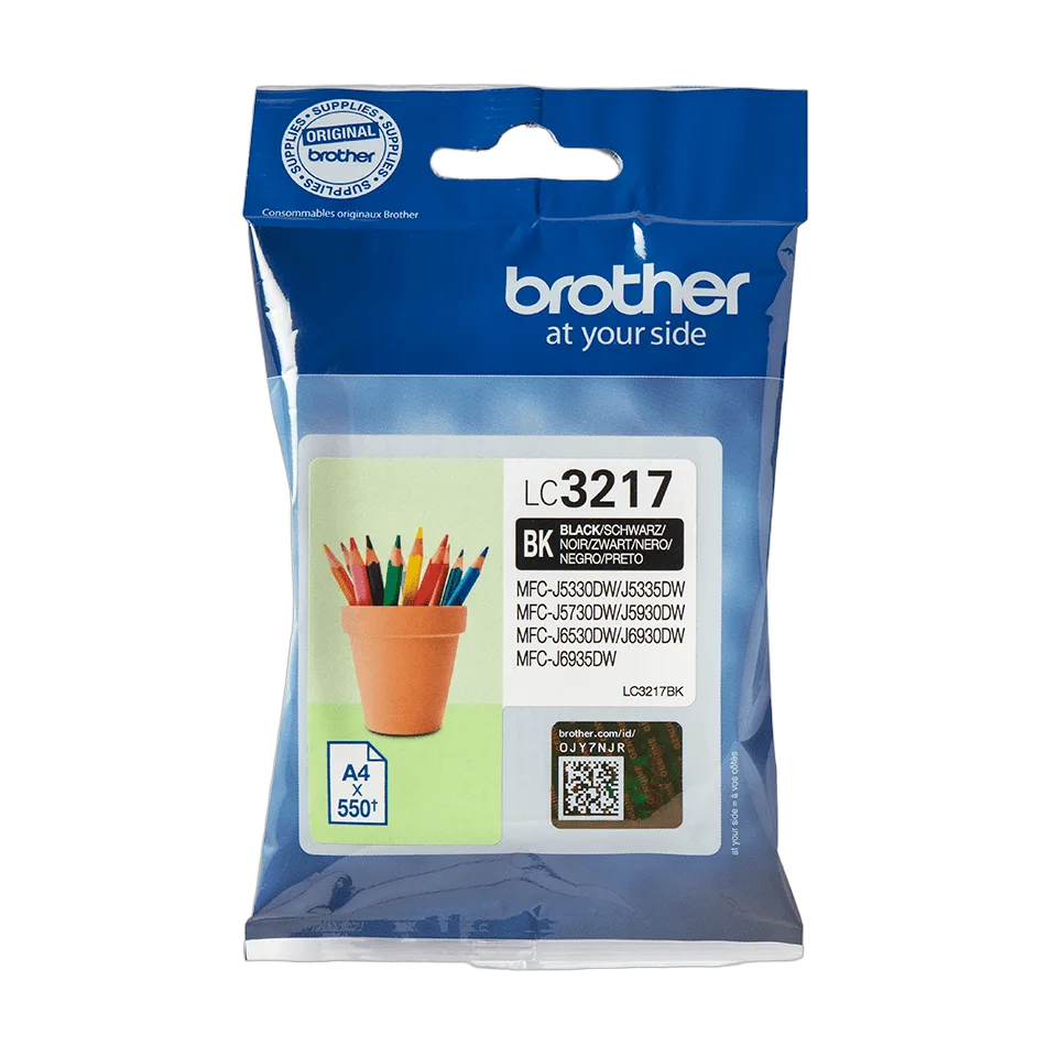 Compatible Brother Cartouche Noire LC3217BK — vue 1