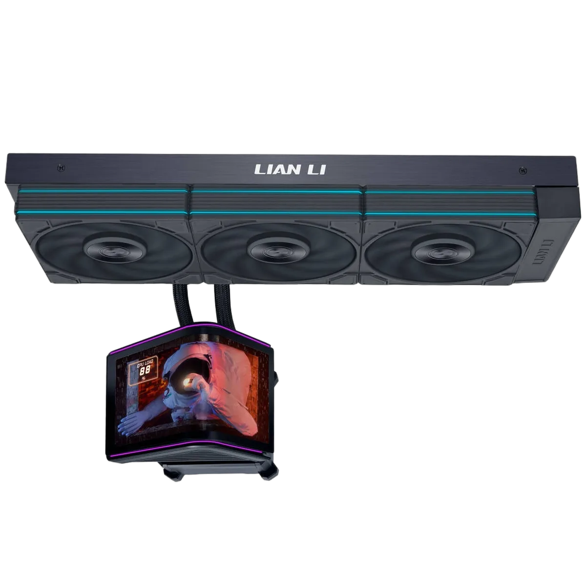 Lian-Li HydroShift II OLED Curved 360P28 noir — vue 3