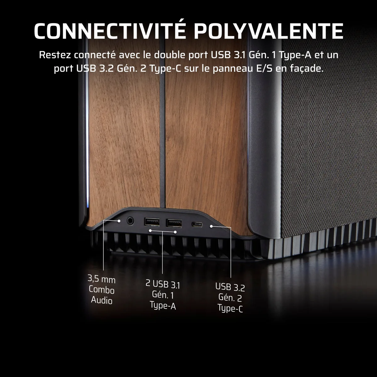 Corsair ONE a600 - R9 9900X3D RTX 5080 32Go 2To W11P avec Ethernet 5G Wi-Fi 7 et Bluetooth 5.4 — vue 7