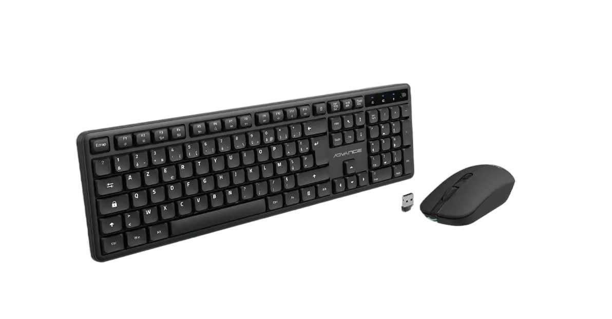 Advance SILENTKEYS WIRELESS PK CLAVIER + SOURIS CLS-4100RF — vue 1