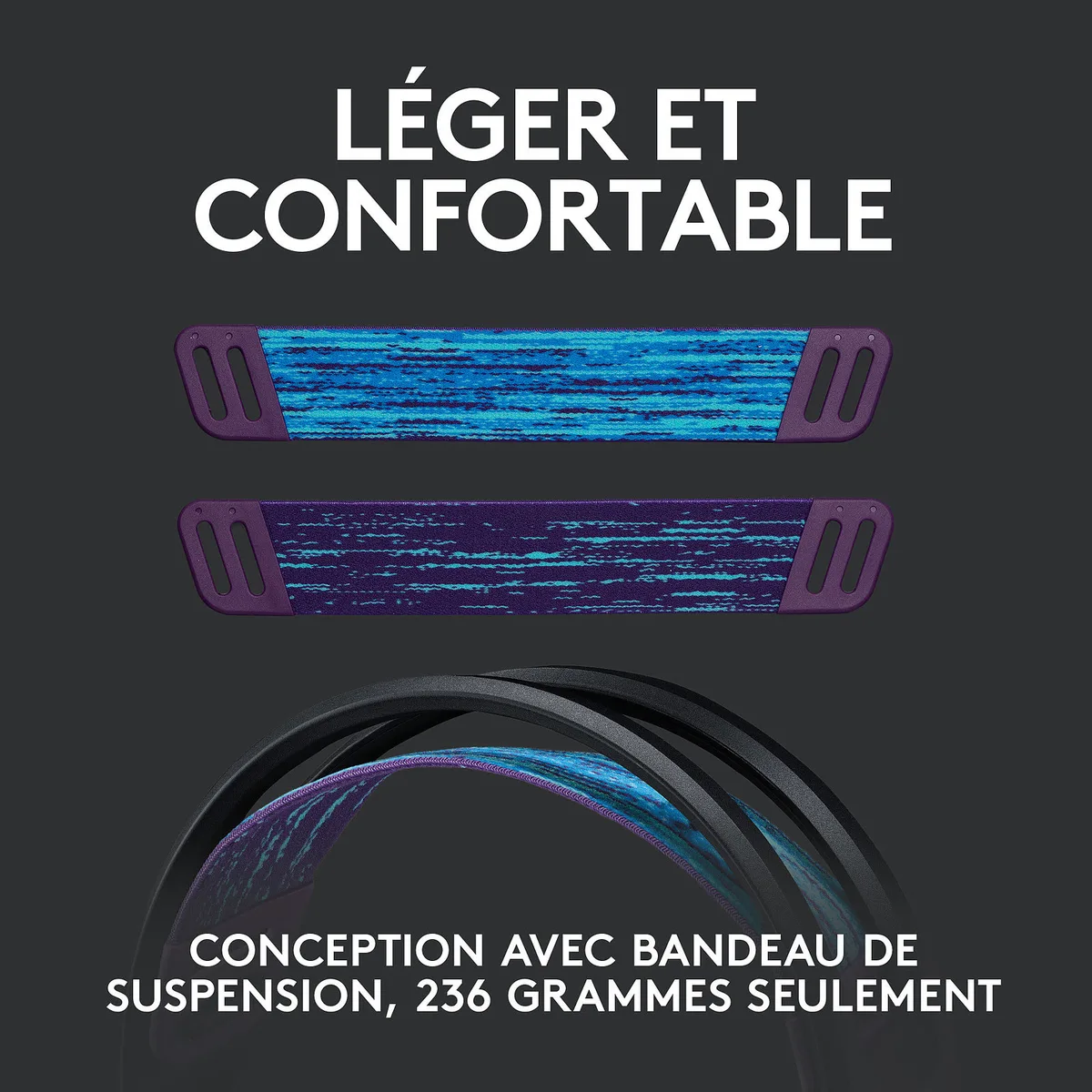 Logitech G535 Lightspeed - Sans-Fil - Noir — vue 4