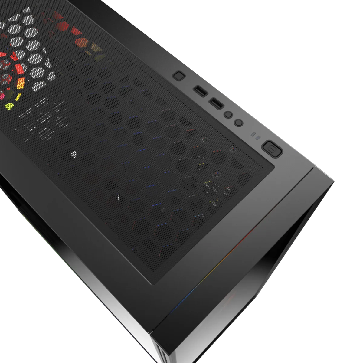 M.RED BLACK DESTROYER Glass-G - ARGB - MT/ATX — vue 4