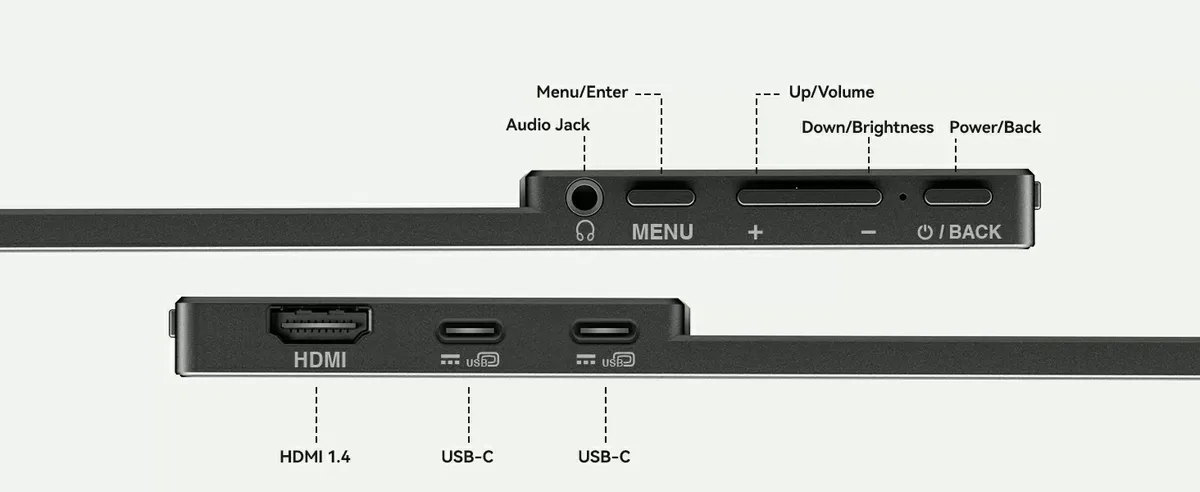 HKC V16 - 15.6" FHD 2x USB-C HDMI HP avec Cover — vue 5