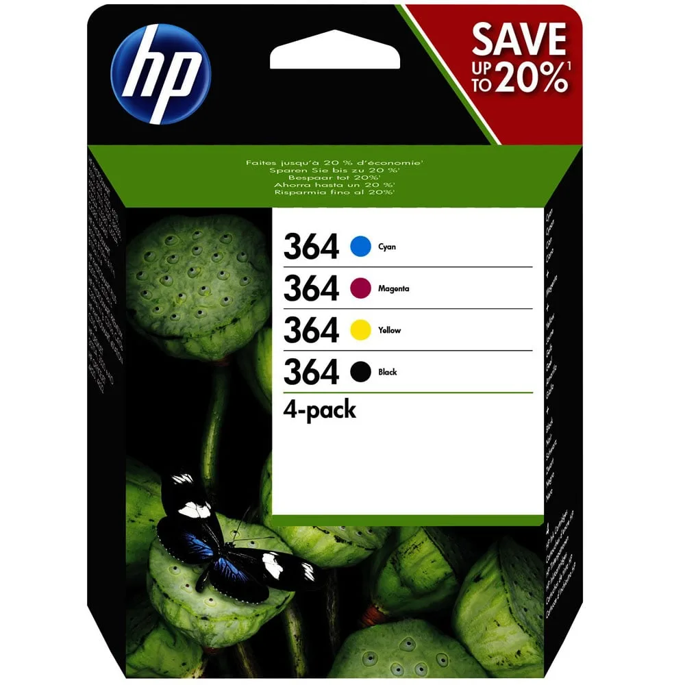 HP Pack Cartouches Noire et Couleurs HP 364 - N9J73AE — vue 1