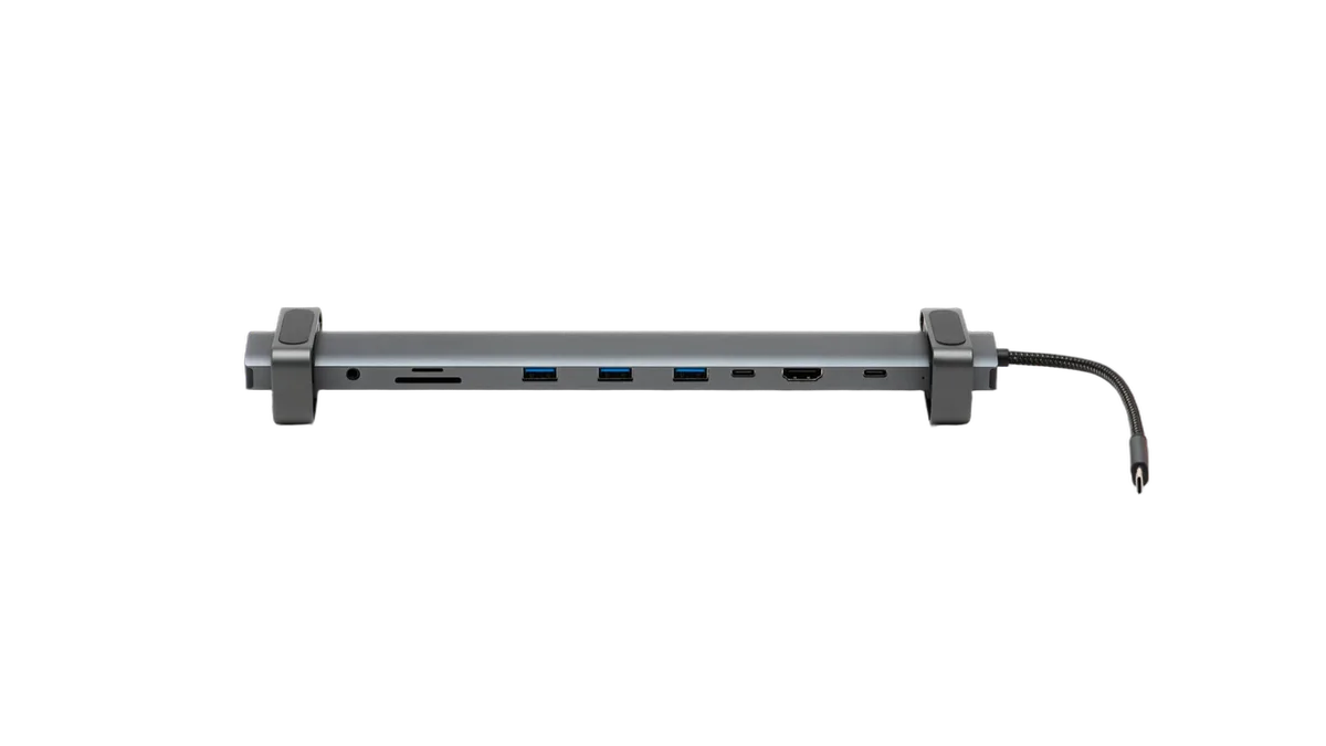Bluestork HUB USB-C/10 ports/Gris — vue 3