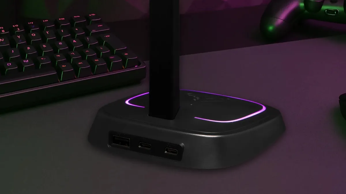 The G-LAB K-Stand Neon RGB Hub - Noir — vue 2