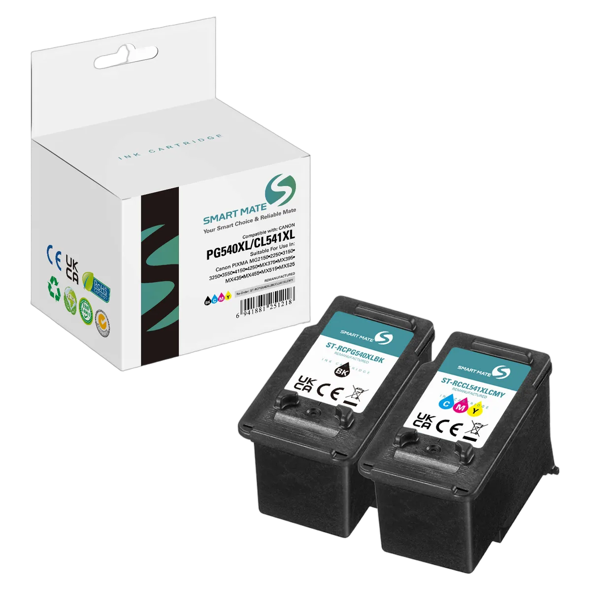 Compatible Canon Pack Noir et Couleur PG-540XL / CL-541XL — vue 1