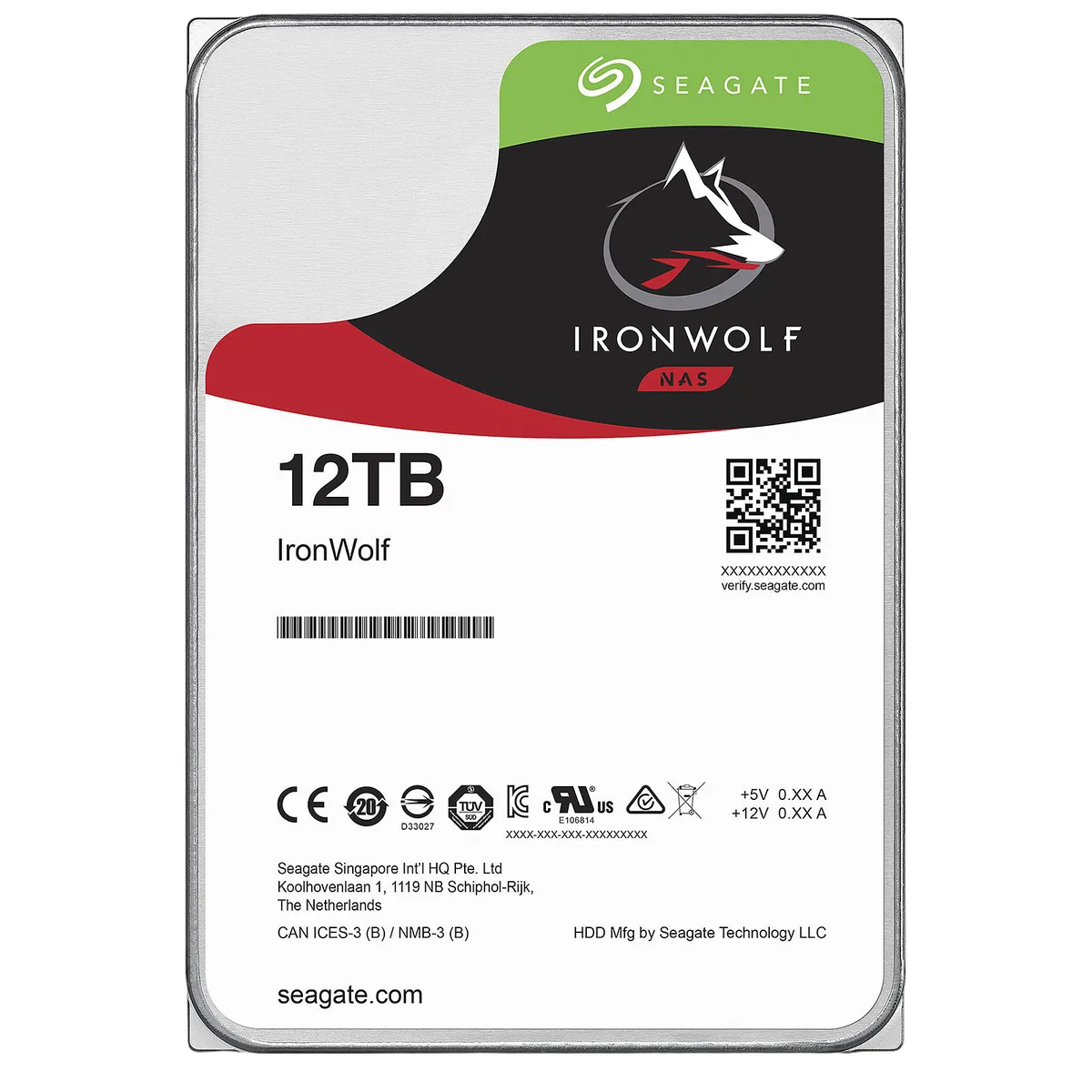 Seagate 12To IronWolf - ST12000VN0008 — vue 3