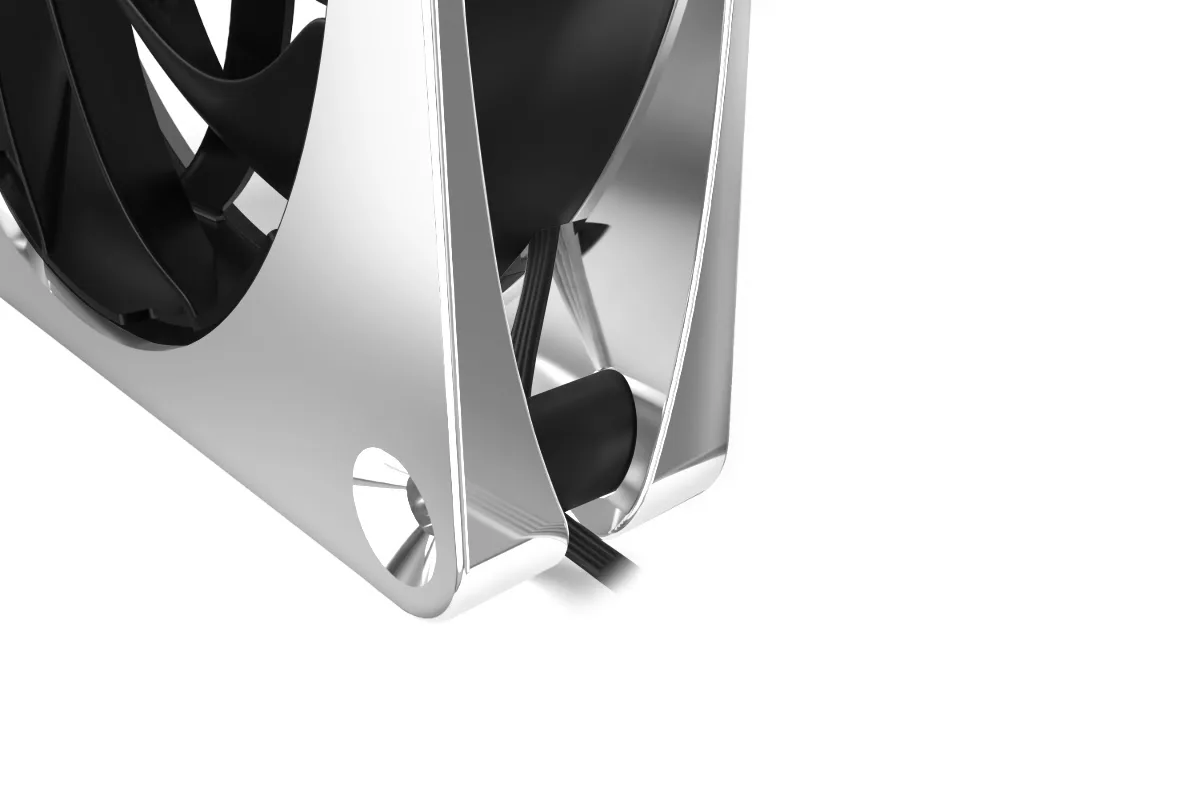 Alphacool Apex Stealth Metal 120mm - 3000rpm Chrome Pack de 3 — vue 5