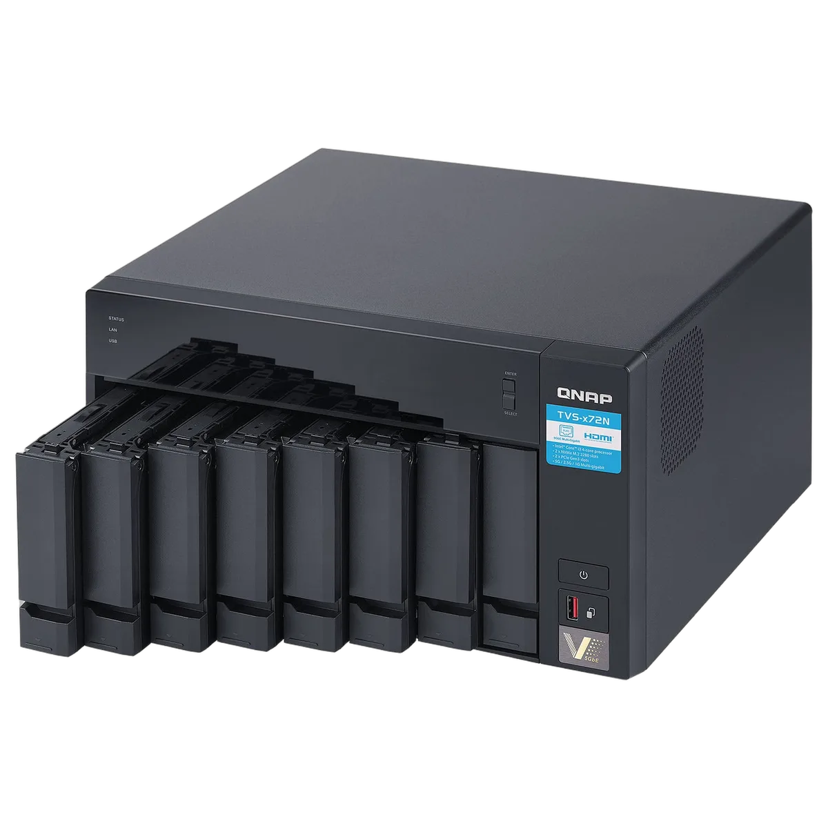 Qnap TVS-872N-i3-8G - 8 HDD — vue 4