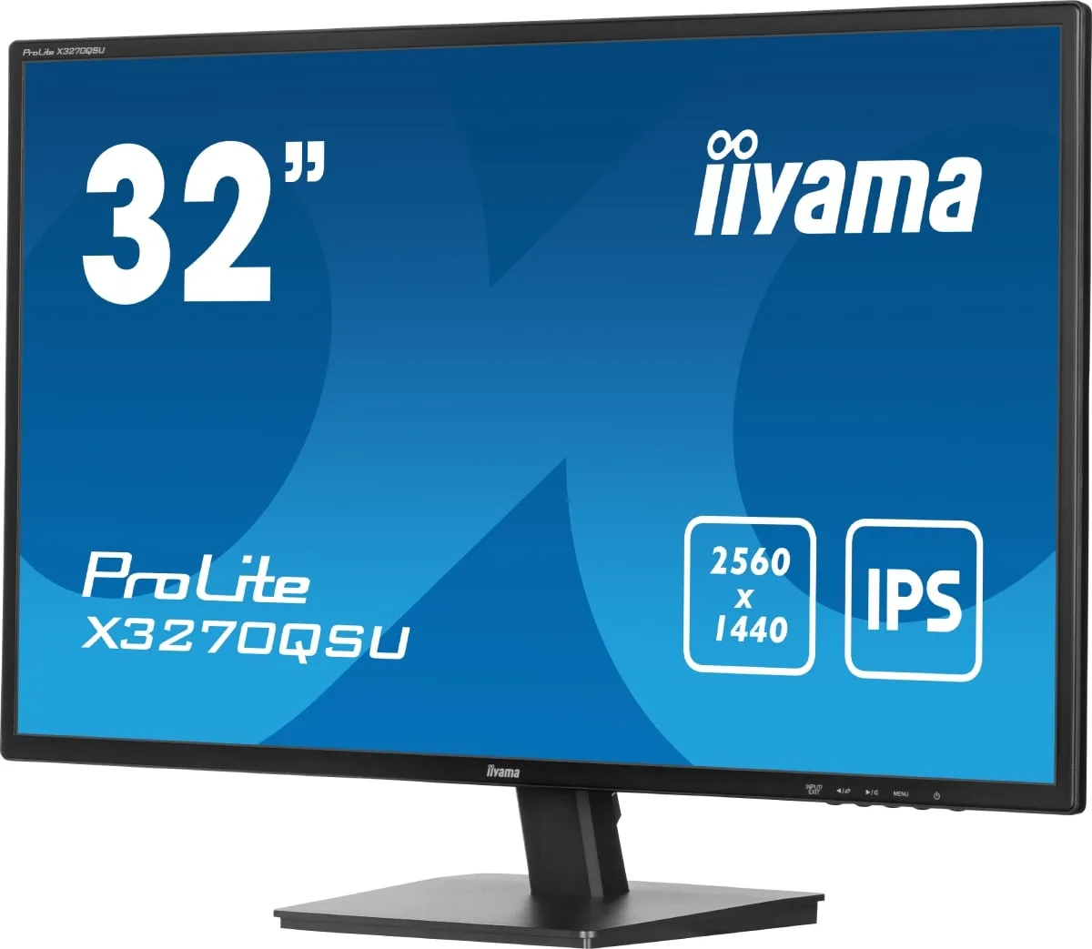 Iiyama PROLITE X3270QSU-B1 - 31.5" QHD 100Hz IPS 3ms HUB USB Adaptive Sync — vue 3