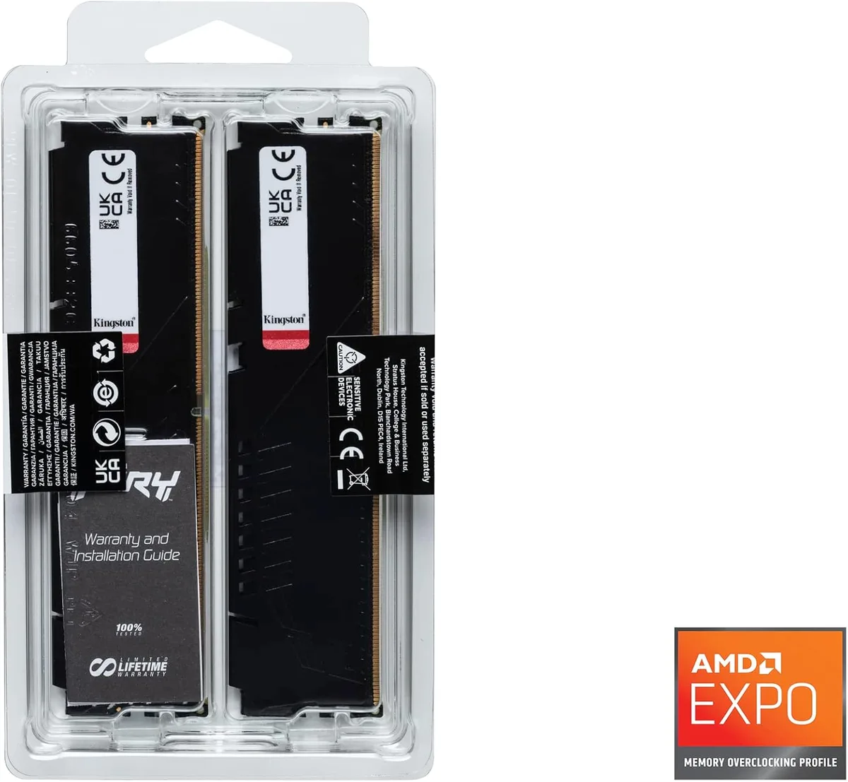 Kingston Fury Beast 32Go (2x16Go) DDR5 6000MHz CL 36 Noir — vue 6