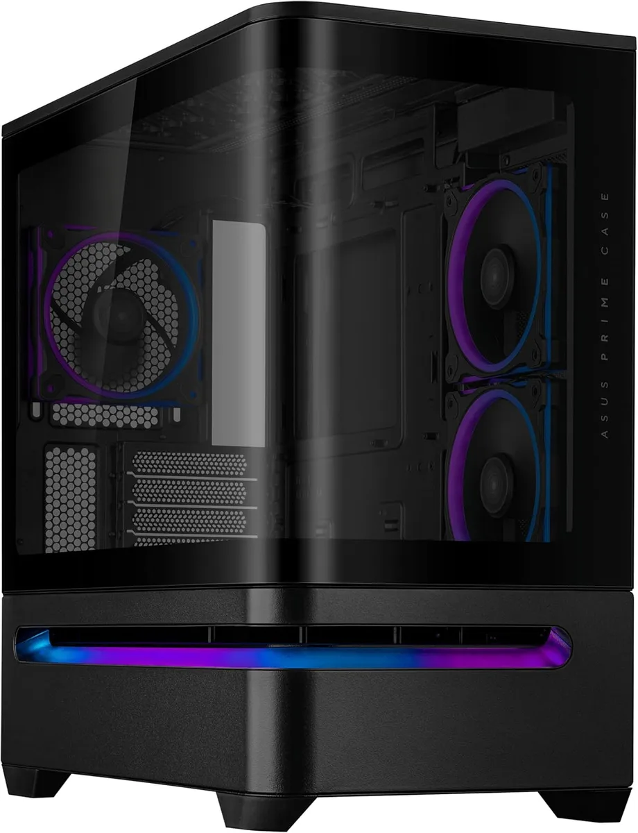 Asus Prime AP202 TG ARGB Noir - mT/Sans Alim/mATX — vue 1