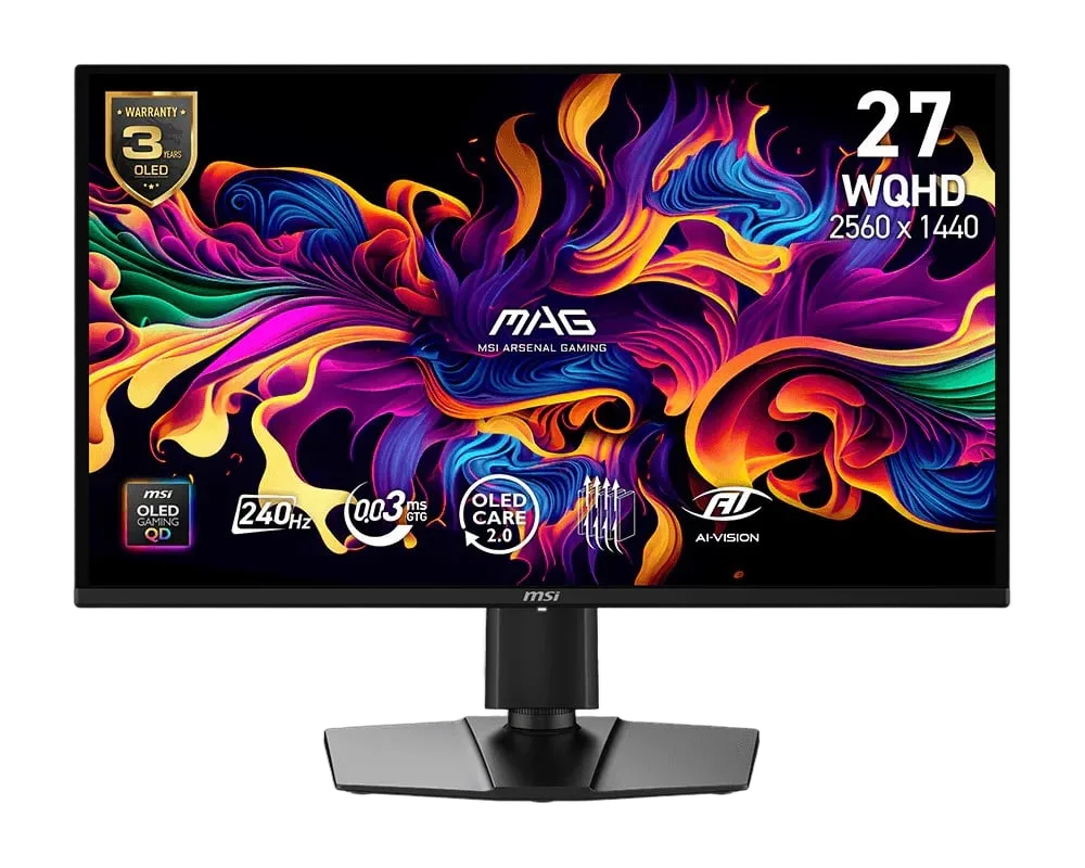 MSI MAG 274QP QD-OLED X24 - 26.5" QD-OLED QHD 240Hz Pivot G-Sync — vue 1