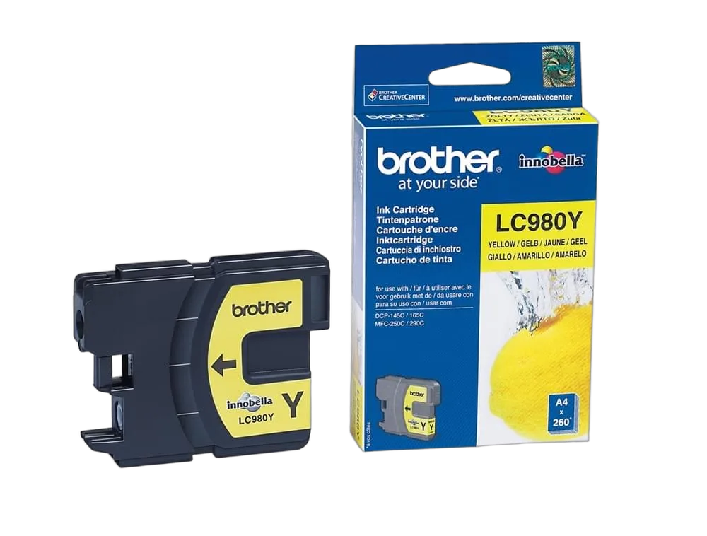 Brother Cartouche LC980Y Jaune — vue 1