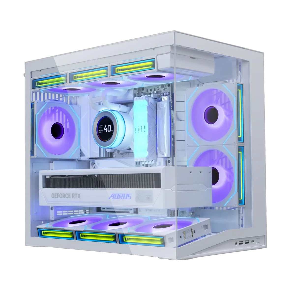 Lian-Li O11D Mini V2 Blanc - mT/Sans Ailm/ATX — vue 2