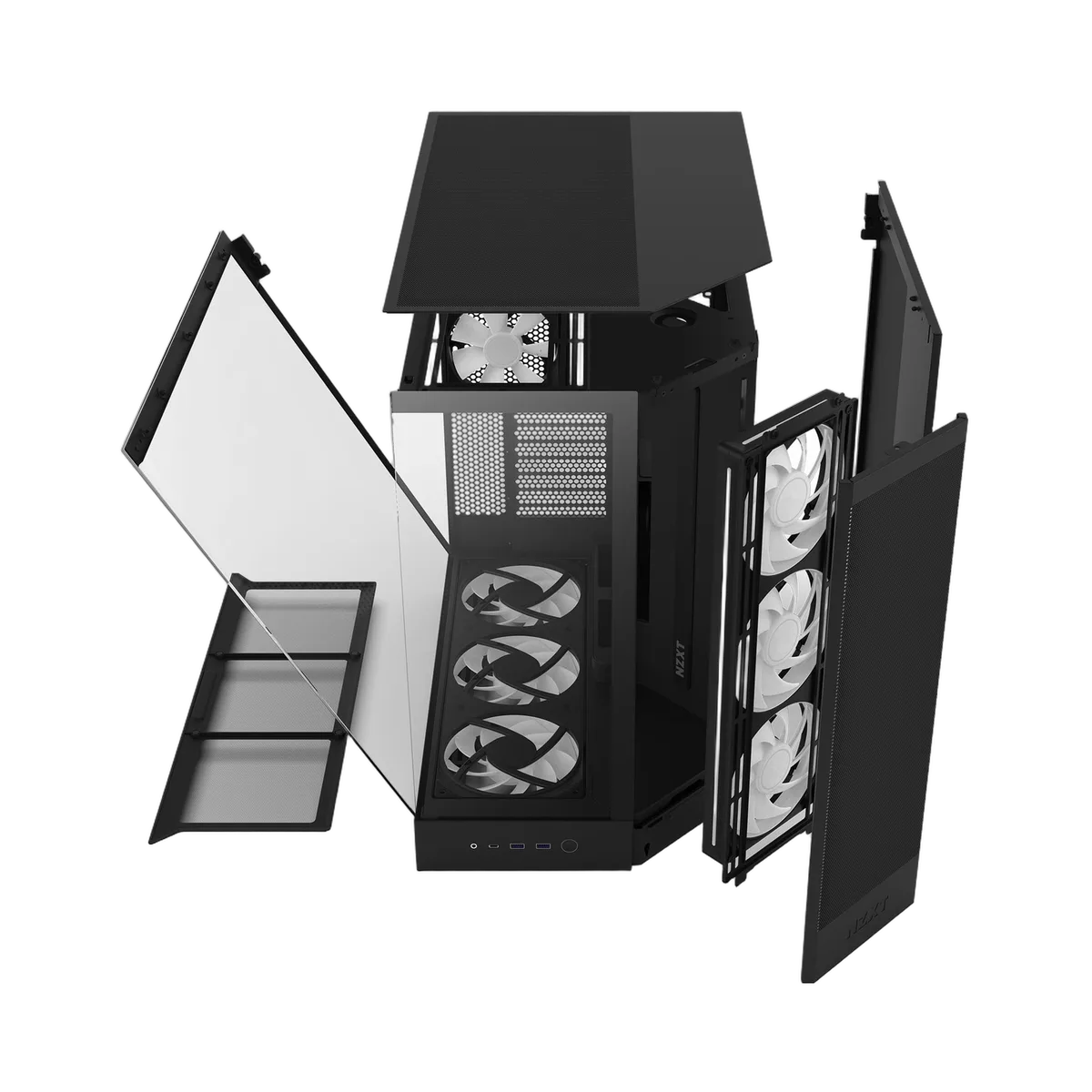 NZXT H9 Flow RGB+ Noir - MT/Sans Alim/E-ATX — vue 4